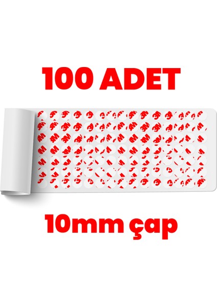 Çok Ince Güçlü Şeffaf 100 Adet Hazır Kesim 10MM Çap