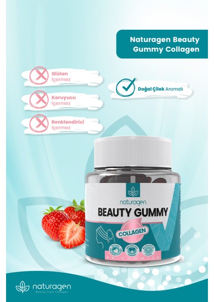 Gummy 60 Adet Tip1 & Tip3 Kolajen İçeren Çiğnenebilir Form