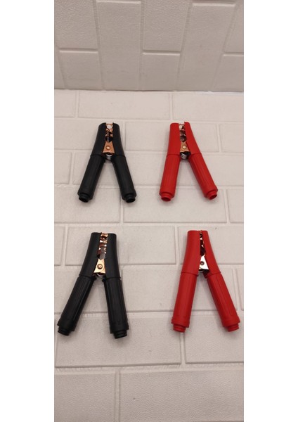 Akü Takviye Kablosu Lüx Plastik Kaplama 4lü Set Komple Bakır