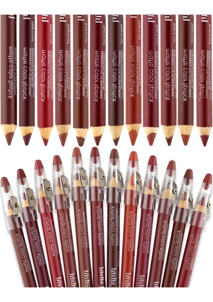 12'li Kalemtıraşlı Kalın Dudak Kalemi