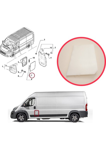 BSP1126 Fiat Ducato Citroen Jumper Relay Peugeot Boxer 2006-2014 Için Yakıt Depo Dış Kapak 1362671080