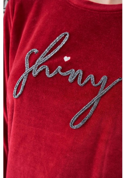 24579 Kadın Sıfır Yaka Kadife Spor Takım indirimleri