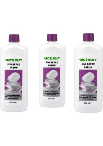 Sıvı Beyaz Sabun Actısoft 1l *3 Lü Paket