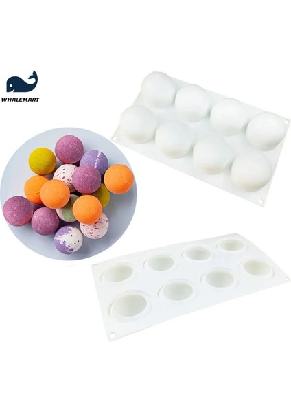 Silikon Kek Pasta Sabun ve Mum Kalıbı Küre Şekilli 8'li fırsatları