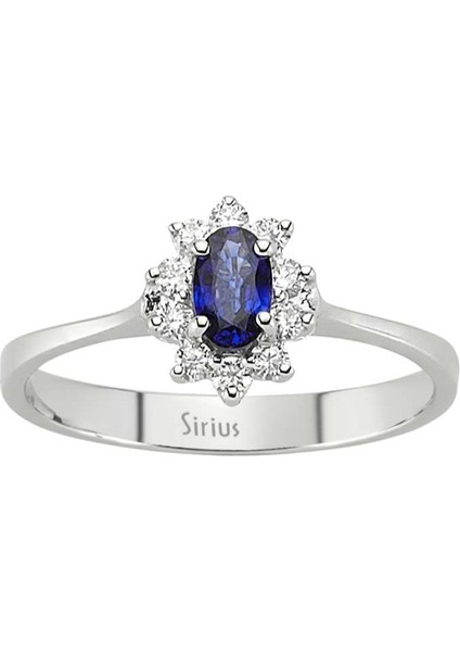 Pırlanta ve Oval Safir Taşlı Anturaj Yüzük 0404R0195 fiyatları