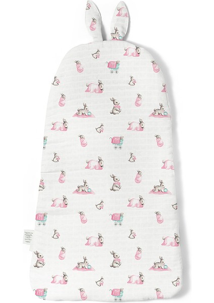 Müslin Kundak Battaniye – Bébé Lapin Rose