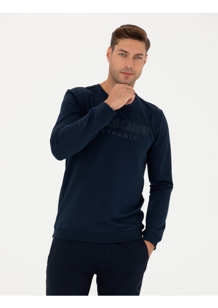 Pierre Cardin Erkek Lacivert Regular Fit Sweatshirt 50270213-VR033