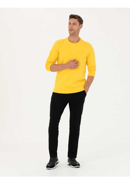 Pierre Cardin Erkek Sarı Regular Fit Sweatshirt 50270213-VR044