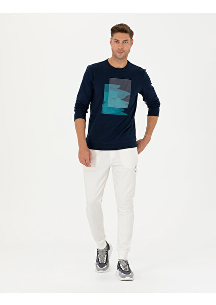 Pierre Cardin Erkek Lacivert Regular Fit Sweatshirt 50273421-VR033