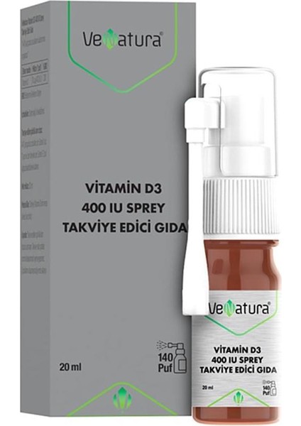 Vitamin D3 400 Iu Sprey 20 Ml