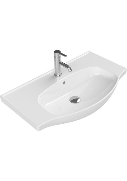 Turkuaz Seramik Lila 80 Cm Etajerli Lavabo