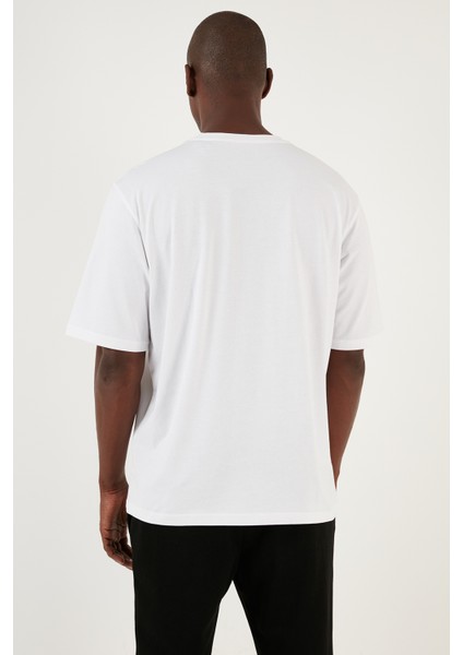 Pamuk Baskılı Oversize Bisiklet Yaka T Shirt Erkek T Shirt 5902641 indirimleri