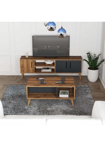 Set 1580-2070 Exxen Tv Ünitesi + Exxen Orta Sehpa - Hat - Antrasit Rengi fiyatları