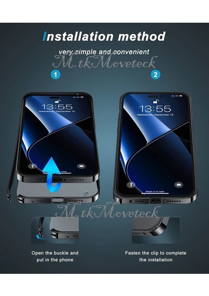 Apple Iphone 15 Pro Kılıf Kamera Lensli Korumalı Kenarları Metal Çerçeveli Bumper Kilitli Magsafe Arkası Şeffaf Kapak fırsatları