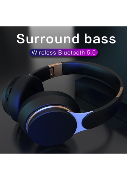 Kablosuz Kulaklıklar Bluetooth 5.0 Kulaklık Katlanabilir Kulaklık Hifi 9d Bas Stereo Kulaklık Spor Mikrofonlu Kulaklık (Yurt Dışından)