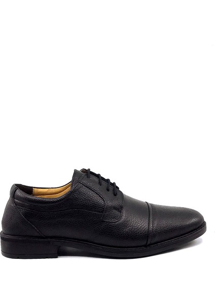 Gamze 300 Siyah Deri Bağlı Erkek Günlük Ayakkabı