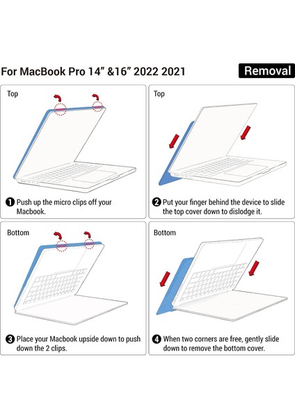 MacBook Pro 14 Inç Kasa 2023 2022 2021 M2 A2779 M1 A2442 Pro Max ile Uyumlu, Touch Id'li Apple Mac Pro 14 Için Klavye Kapaklı Sert Kılıf, Frost Clear, T14CL+1 (Yurt Dışından)