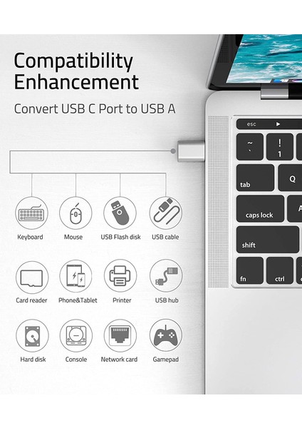 MacBook Air 15 Inç Kasa 2023 M2 Çip A2941 ile Uyumlu, Touch Id'li, Plastik Sert Kabuk Kılıf Klavye Kapağı Ekran Koruyucu 2023 MacBook Air 15 M2 Için C Tipi Adap (Yurt Dışından)