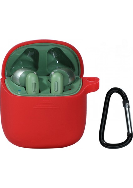 Jbl Tune 225 TWS/220TWS Için Silikon Kılıf Anti-Kayıp Darbeye Dayanıklı Koruyucu Kılıf Kapak Jbl Tune 225 TWS/220TWS ile Uyumlu (Kırmızı) (Yurt Dışından)