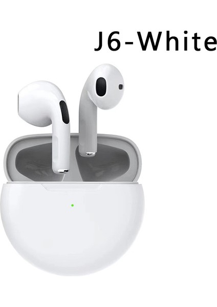 Tws Pro 6 Kulaklık Bluetooth Mikrofonlu Kulaklıklar 9d Stereo Hifi Kulakiçi Xiaomi Samsung Android Için Kablosuz Bluetooth Kulaklık (Yurt Dışından)