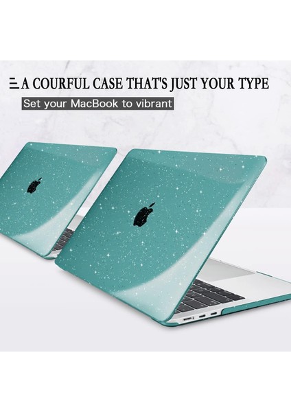 MacBook Air 15 Inç A2941 M2 2023 Sürümü Için Derin Deniz Mavisi Parıltılı Kılıf, MacBook Air 15 M2 2023 Için Parlak Parıltılı Sert Kabuk Kılıf Deniz Mavisi Kapa (Yurt Dışından) fırsatları