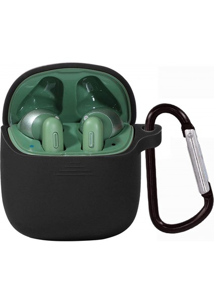 Jbl Tune 225 TWS/220TWS Için Silikon Kılıf Anti-Kayıp Darbeye Dayanıklı Koruyucu Kılıf Kapak Jbl Tune 225 TWS/220TWS ile Uyumlu (Siyah) (Yurt Dışından)
