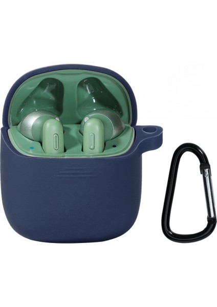 Jbl Tune 225 TWS/220TWS Için Silikon Kılıf Için Anti-Kayıp Darbeye Dayanıklı Koruyucu Kılıf Kapak Jbl Tune 225 TWS/220TWS ile Uyumlu (Öğleden Sonra Mavisi) (Yurt Dışından)