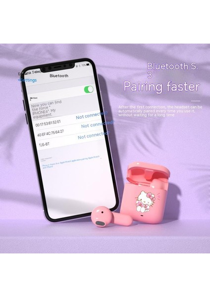 Sanrio Mini Bluetooth Kulaklık Kablosuz Karikatür Hediye Tws Siyah Teknoloji Özel Modelin Sevimli Sıkı Seçimi Ortak Markalı Başlık (Yurt Dışından)