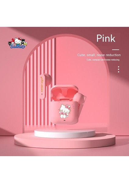 Sanrio Mini Bluetooth Kulaklık Kablosuz Karikatür Hediye Tws Siyah Teknoloji Özel Modelin Sevimli Sıkı Seçimi Ortak Markalı Başlık (Yurt Dışından)