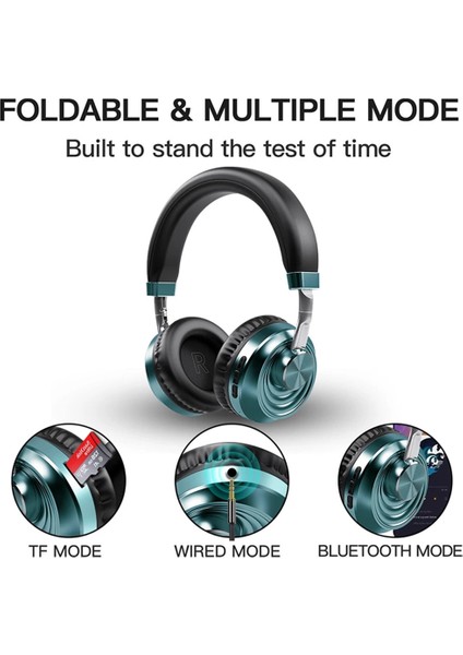 12 Saat Oyun Kablosuz Kulaklıklar Bluetooth 5.0 Kulaklık Kulak Üstü Spor Koşu Mikrofonlu Kulaklık Desteği Müzik Tv Için Sd Oynatıcı (Yurt Dışından)