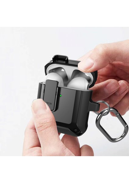 Airpod'lar Için Geçerli Koruyucu Kapak Airpod'lar Için 1 / 2 Anahtar Koruyucu Kapaklı Bumblebee Apple Kulaklık Kapağı Yeni (Siyah) (Yurt Dışından)