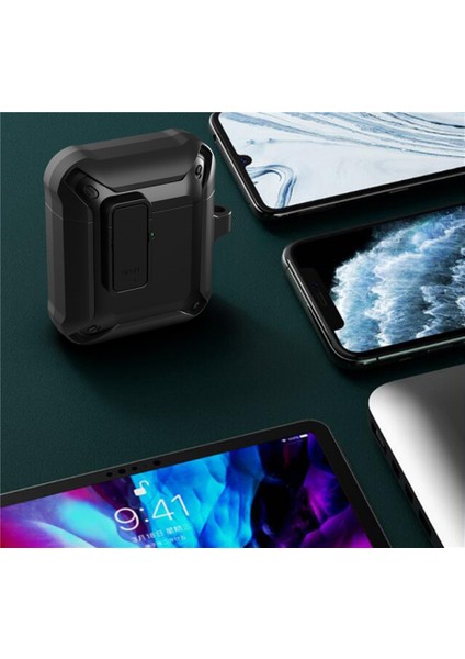 Airpod'lar Için Geçerli Koruyucu Kapak Airpod'lar Için 1 / 2 Anahtar Koruyucu Kapaklı Bumblebee Apple Kulaklık Kapağı Yeni (Siyah) (Yurt Dışından)