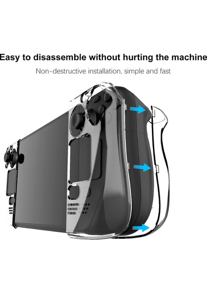 Temizle Vaka Buhar Güverte Pc Kapak Kaymaz Pc Darbeye Dayanıklı Koruyucu Kapak Oyun Konsolu Kılıfı Buhar Güverte ile Uyumlu (Yurt Dışından)