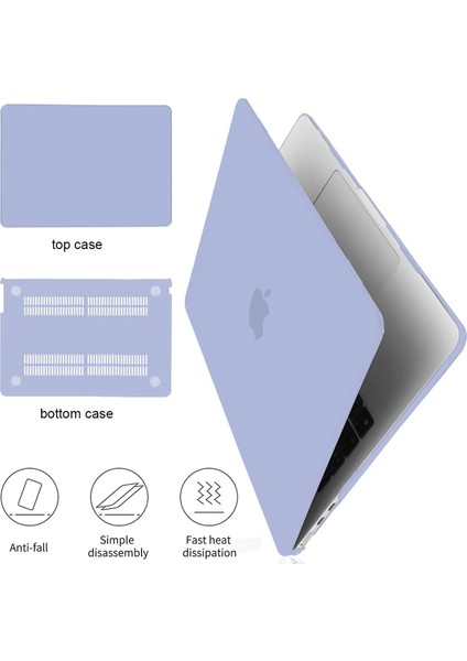 Mac Air 15.3-Inç Model A2941COVER Için 2023 MacBook Air 15 Inç M2 Kılıf ile Uyumlu Klavye Kaplaması ve Ekran Koruyucusu ve Tip-C Adaptörü ile Mat Plastik Dizüst (Yurt Dışından)