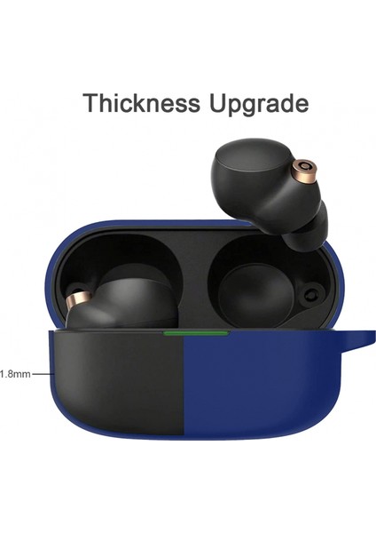 Yumuşak Silikon Kılıf Kapağı Için, Sony WF-1000XM4 Gerçek Kablosuz Kulaklık Aksesuarlarıyla Uyumlu Tam Vücut Koruyucu Kapak (Mavi) (Yurt Dışından) modelleri