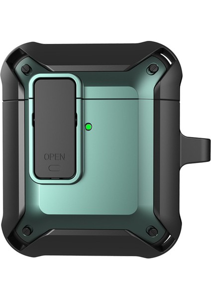 Airpod'lar Için Geçerlidir Koruyucu Kapak Airpod'lar Için 1 / 2 Anahtar Koruyucu Kapaklı Bumblebee Apple Kulaklık Kapağı Yeni (Siyah/yeşil) (Yurt Dışından)