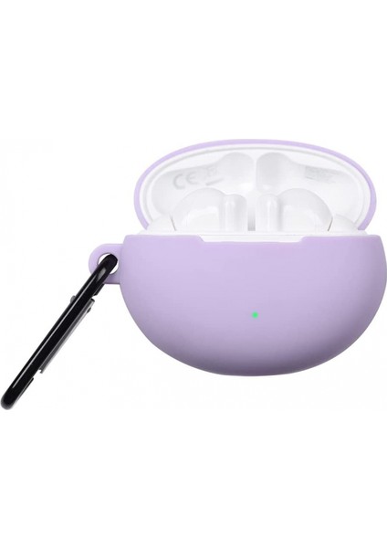 Freebuds 4i ile Uyumlu Kulaklık Kabuğu Silikon Taşıma Çantası, Kancalı Taşınabilir Çizik Kapağı (Mor) (Yurt Dışından)