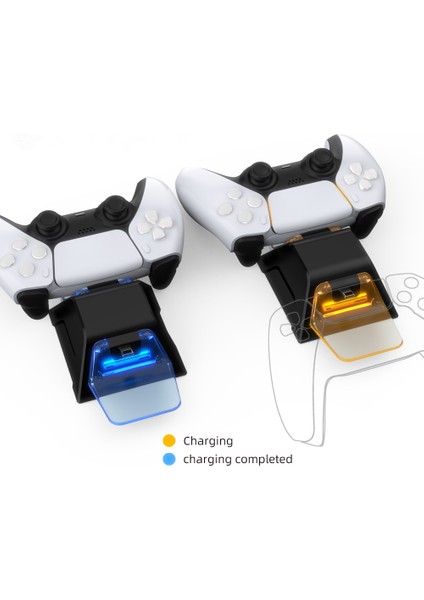 En Yeni Ps5 Denetleyici Şarj Cihazı, Çift USB Tip C Hızlı Playstation 5 LED Göstergeli Şarj Istasyonu Bağlantı Istasyonu, Güvenlik Çipi Koruması, Sony Dualsense Denetleyici Için (Yurt Dışından) fiyatları