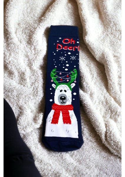 Unisex Yeni Yıl Yılbaşı Temalı 1 Çift Soket Çorap Seti fiyatları