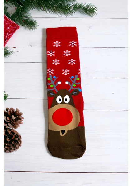 Unisex Yeni Yıl Yılbaşı Temalı 1 Çift Soket Çorap Seti fiyatları