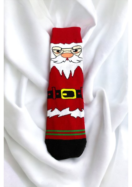 Unisex Yeni Yıl Yılbaşı Temalı 1 Çift Soket Çorap Seti