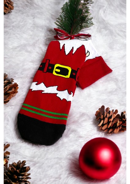 Unisex Yeni Yıl Yılbaşı Temalı 1 Çift Soket Çorap Seti modelleri