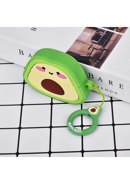 Airpods1/2 ile Uyumlu Kılıf Çocuklar Için Sevimli Karikatür Airpod Kılıfı Kızlar Gençler Erkek Moda Airpods1/2 Için Yumuşak Silikon Karakter Koruyucu Cilt Taşıma Çantası (Avokado) (Yurt Dışından) fırsatları