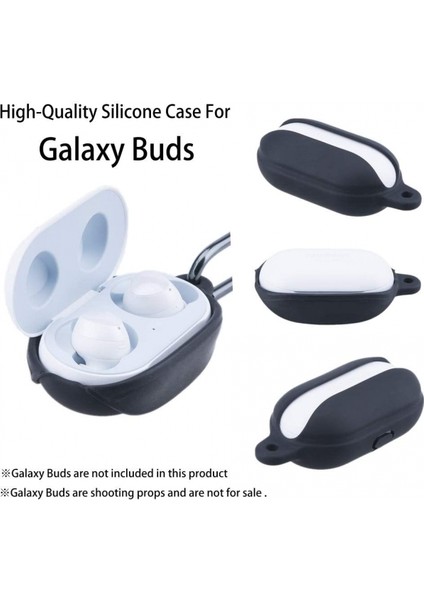 Galaxy Buds (Plus) Için Silikon Kılıf, Karabinalı Koruyucu Kapaklı Yumuşak ve Darbelere Dayanıklı, Samsung Galaxy Earbuds & Buds+ 2020 Için Hızlı Kablosuz Şarjla Uyumlu (Siyah) (Yurt Dışından) fırsatları