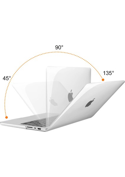 MacBook Pro 14 Inç Kılıf ile Uyumlu 2023 2022 2021 Yayın M2 A2779 A2442 M1 Pro/max Chip Touch Id, Plastik Sert Kabuk&klavye Kapağı&ekran Koruyucu&c Tipi Adaptör (Yurt Dışından)