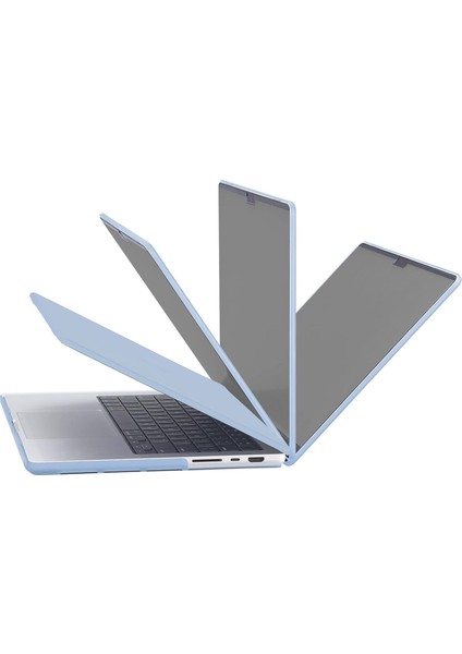 En Yeni MacBook Pro 16 Inç Kılıf Sürümü 2023 2022 2021 Model M2 A2780 A2485 M1 Pro M1 Max ile Uyumlu Klavye Kapaklı, Ekran Koruyucu - Airy Blue (Yurt Dışından) modelleri