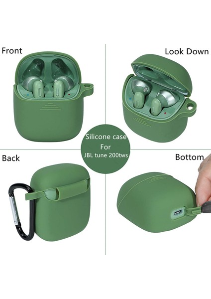 Jbl Tune 225 TWS/220TWS Için Silikon Kılıf Anti-Kayıp Darbeye Dayanıklı Koruyucu Kılıf Kapak Jbl Tune 225 TWS/220TWS ile Uyumlu (Sarı) (Yurt Dışından) modelleri