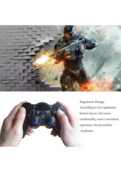 Pc/dizüstü Bilgisayar (Windows Xp/7/8/10) ve Ps3, Android ve Steam Için USB Kablosuz Oyun Kumandası Gamepad - [siyah] (Siyah) (Yurt Dışından)