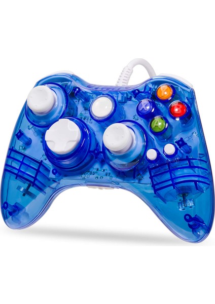 Pro Oyun 6 Ft. Xbox 360 Için Uzun Kablolu Kumanda, Xbox 360 Denetleyicisi USB Gamepad Pc Microsoft Xbox 360/XBOX 360 Slim/windows 7 8 10 Oyunu Için Kablolu Joypad - Glow Mavi (Yurt Dışından)