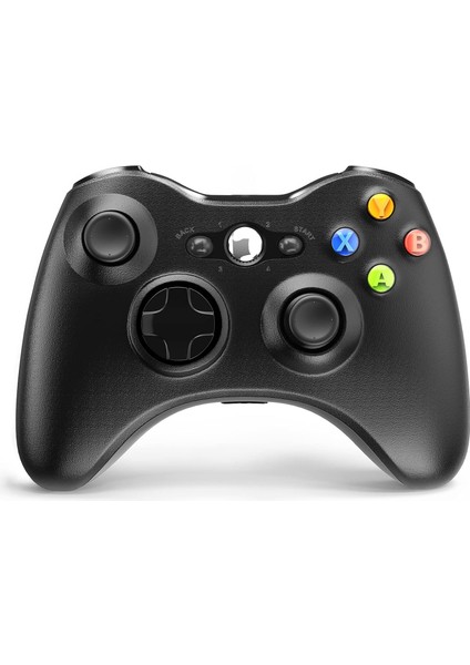 Xbox 360 Için Kablosuz Kumanda, 2.4ghz Gamepad Joystick Kablosuz Kumanda Xbox 360 ve Pc Windows 7,8,10,11 ile Uyumlu Alıcı ile (Siyah) (Yurt Dışından)